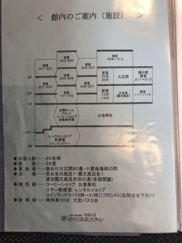 野沢温泉ホテル全体図